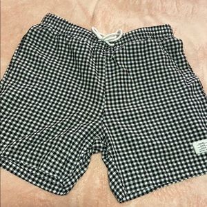 checkered shorts